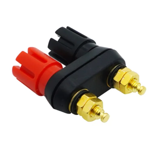 Enchufes Banana de calidad, par de terminales, amplificador de conector rojo y negro, conector tipo Banana para altavoz Jack