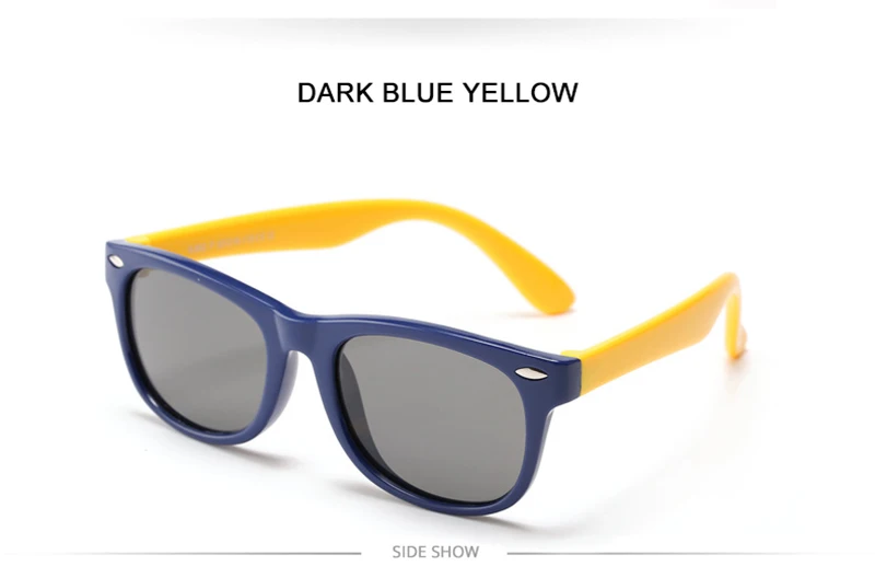 Fashoin Kinder Polarisierte Sonnenbrille Jungen Mädchen Vintage Silikon Kinder Sonnenbrille Stilvolle Safty TR90 Brillen Baby UV400 – Detail 26