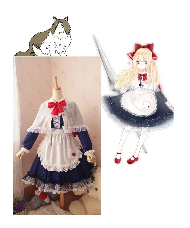 

COSLEE Anime TouHou Project Alice Margatroid Shanghai Lolita Dress Uniform Cosplay Costume Halloween Carnival Party Outfit For W