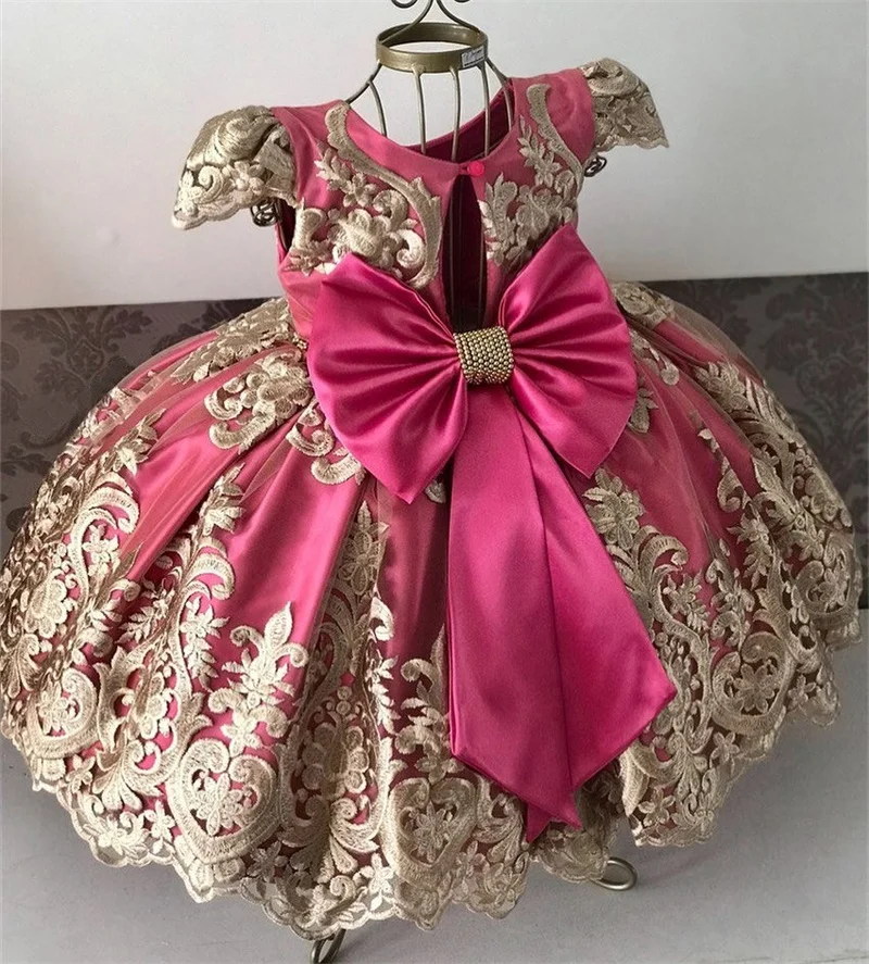 

New Newborn Baby Girl 1st Birthday Dress Tutu First Christmas Party Cute Bow Dress Infant Christening Gown Toddler Girls Clothes