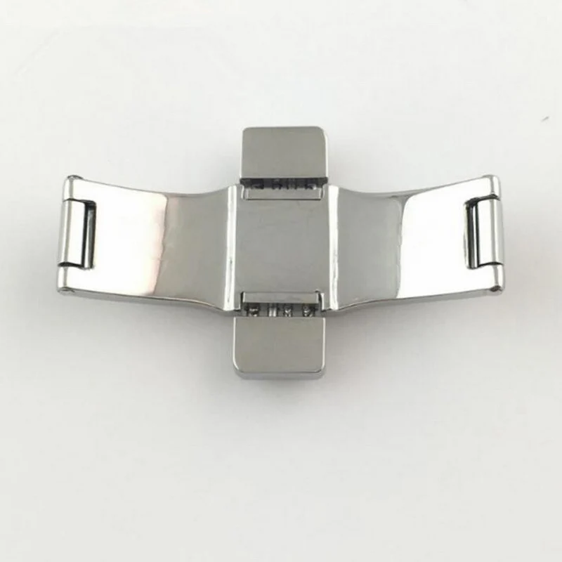 6mm High Quality 316L Metal Watch Band Buckle 6mm Watchband Strap Silver Stainless Steel Clasp Butterfly Button Accessories