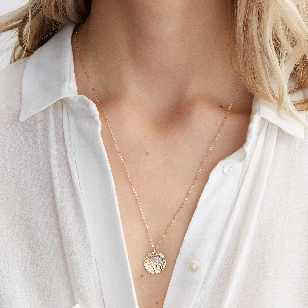 e-Manco korean style chain chocker necklace women moon pendant stainless steel necklace for women fashion jewelry