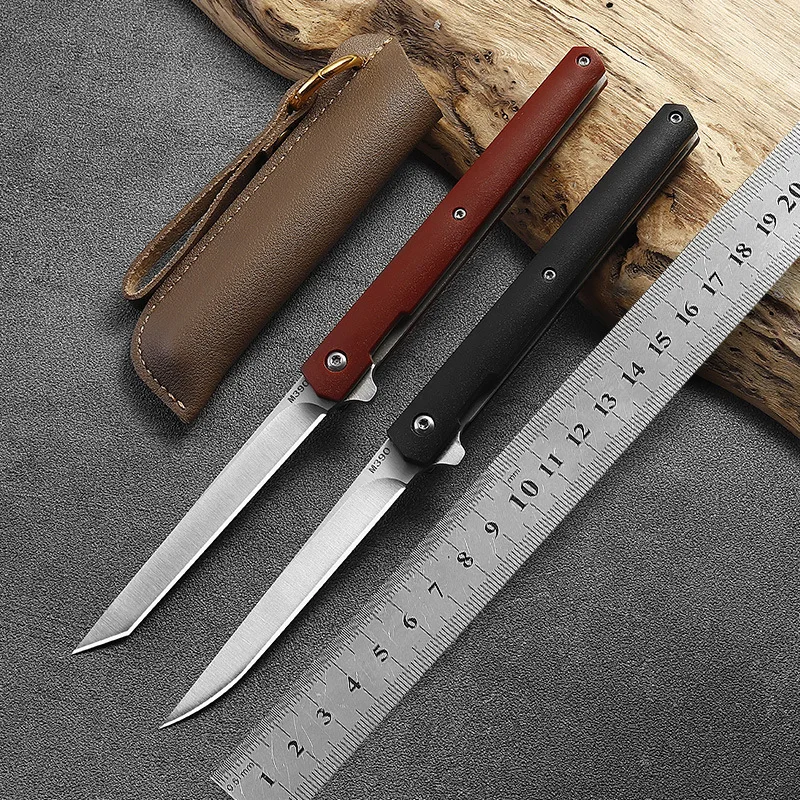 M390มีดพับ G10 Outdoor Self-Defense มีด59 HRC ความแข็งสูงพับมีด CS GO แบบพกพามีดผลไม้