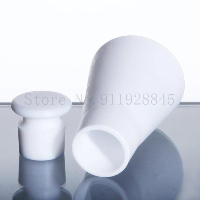 50 100 150mL Lab Polytef PTFE Erlenmeyer Conical Flask with Stopper Plug Laboratory Equipment