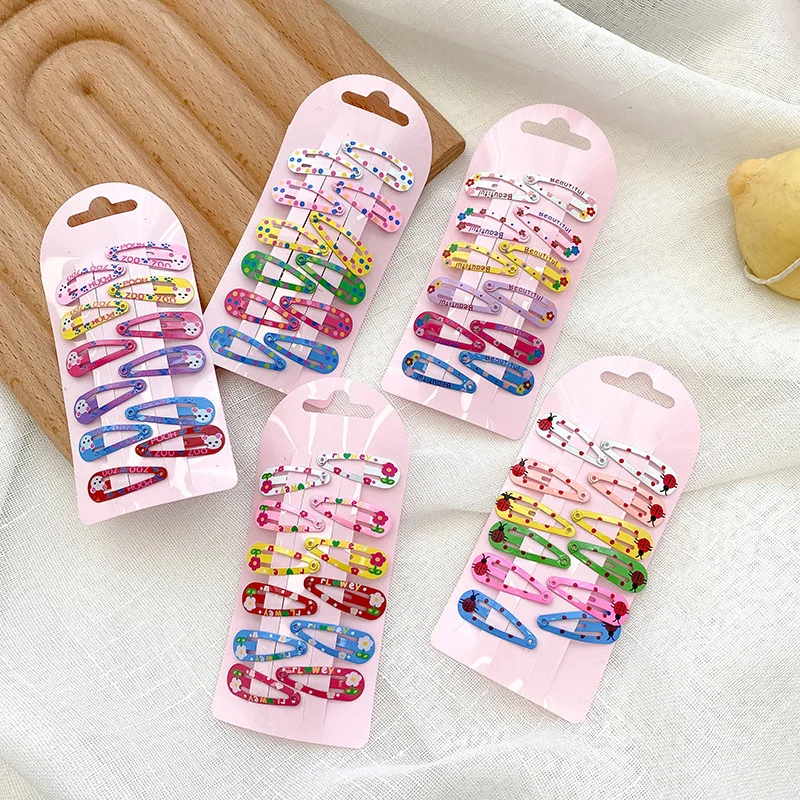 2021 New Mini Printed Children BB Clip Cute Small Hairpins Girls Kids Hair Clips Pins Accessories Barrettes Headdress Hairclip