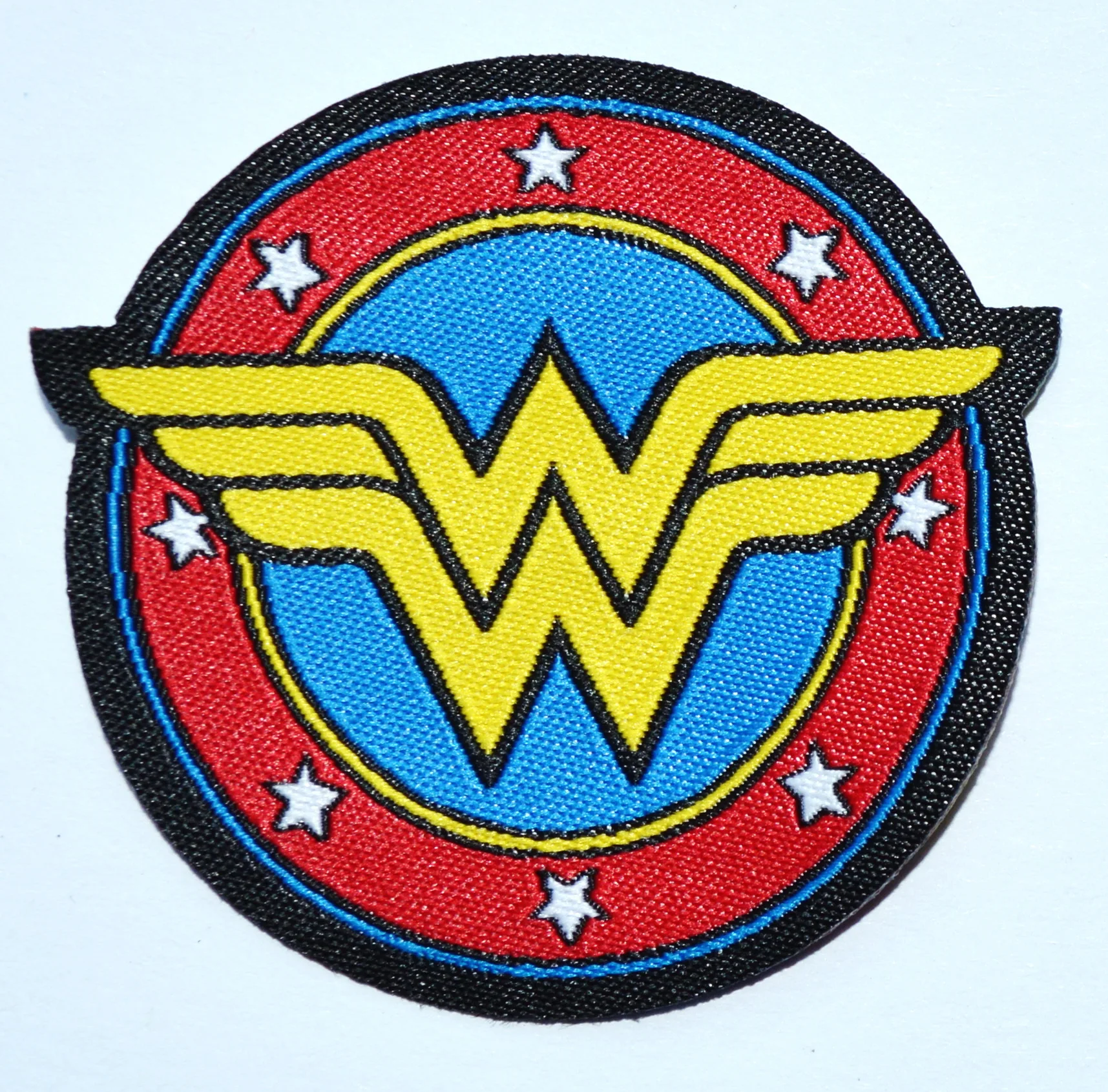 50x Super woman logo wander girl iron on patch (≈ 5*4,8 cm)