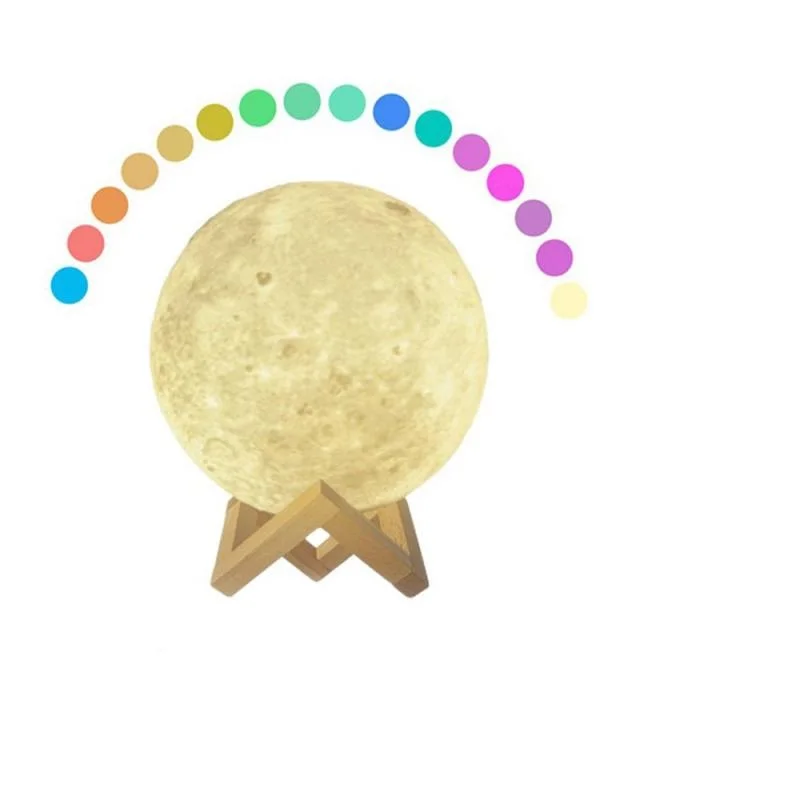 Dohome WiFi الذكية القمر ضوء دعم سيري القمر مصباح LED ضوء الليل تغيير ملون يعتم ثلاثية الأبعاد الإبداعية القمر مصباح الجدول مصباح