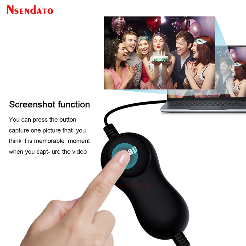 Ezcap-USB 159オーディオビデオグラバーキャプチャカード,デジタルビデオ形式のコンバーター,Windows 10,Mac用のHDカムコーダー,2.0