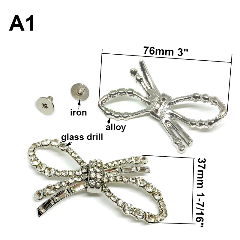 A pair of Metal Diverse Styles Bowknot Buckle Clasp Shoes Hat Bag Handbag Shoulder Bag Purse DIY Fashion Hardware Accessories