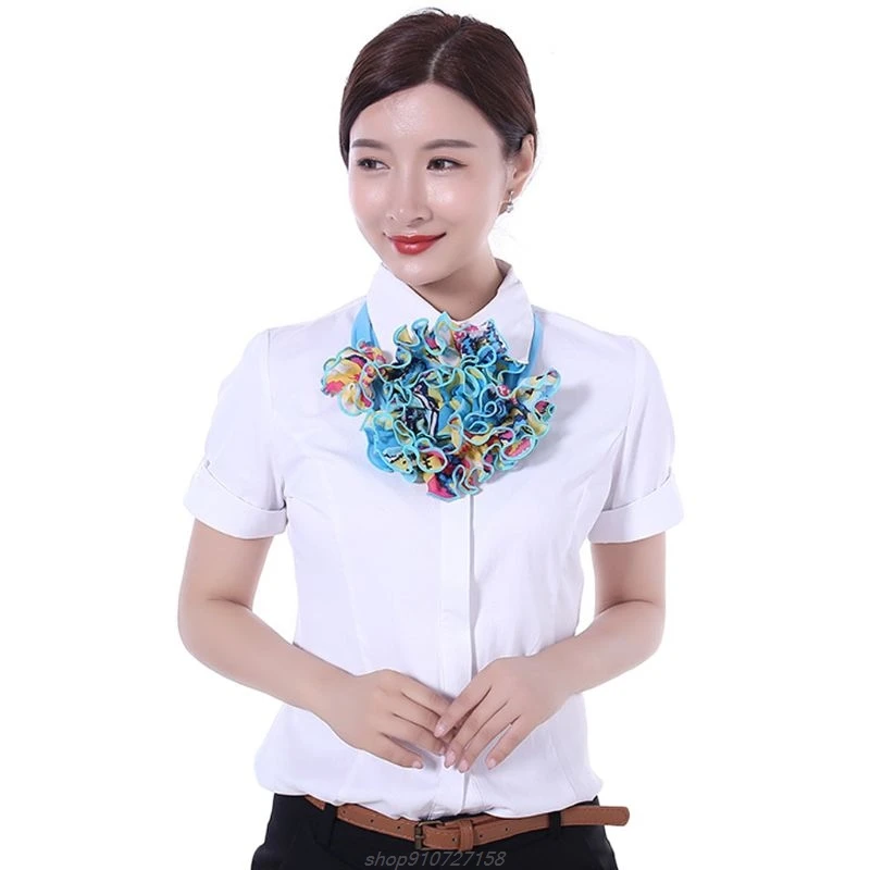 Womens Floral Collar Scarf Luxury Flower Printed Neckerchief Ring Neck Scarves JY14 21 Dropshipping