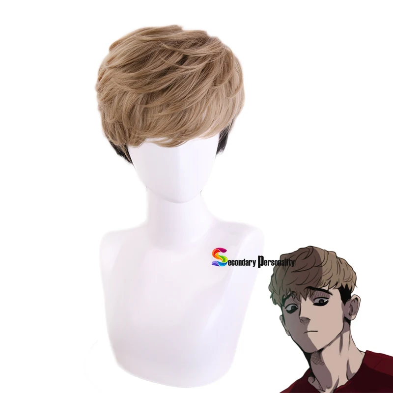 

2020 New Anime Killing Stalking SangWoo Short Wig Cosplay Costume Heat Resistant Synthetic Hair Men Fashion Wigs