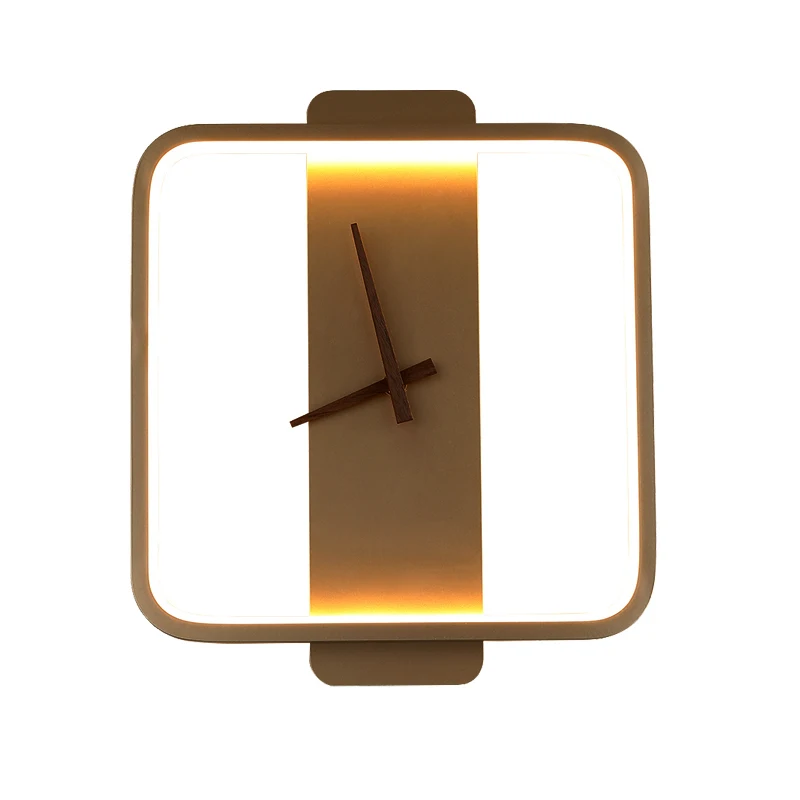 Nordic Led Wall Lamp Art Clock Design Wall Light Creative Aisle Bedroom Living Room Background Wall Decora Wall Sconce Lighting