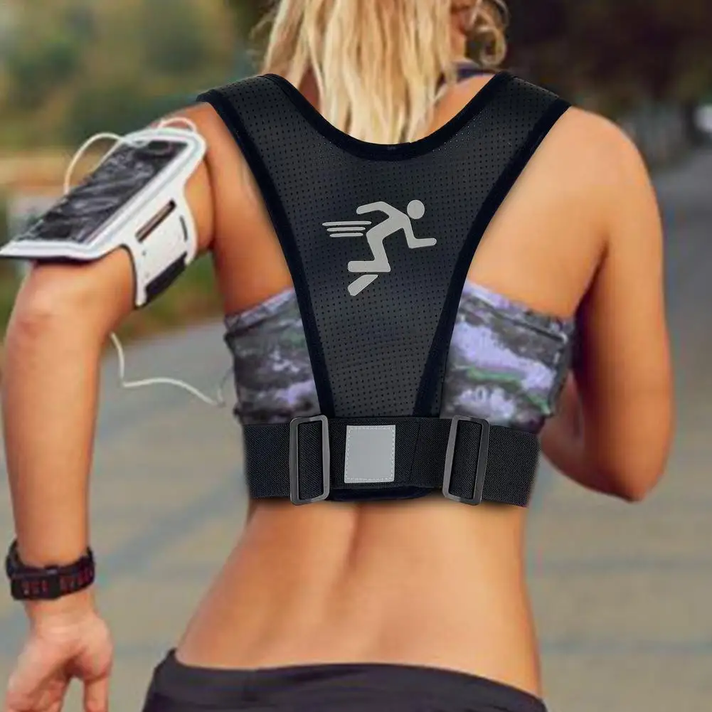 Running Reflective Vest With Mobile Phone Backpack Lycra Cycling Breathable Vest Jogging Sport Chest For Running Accessories