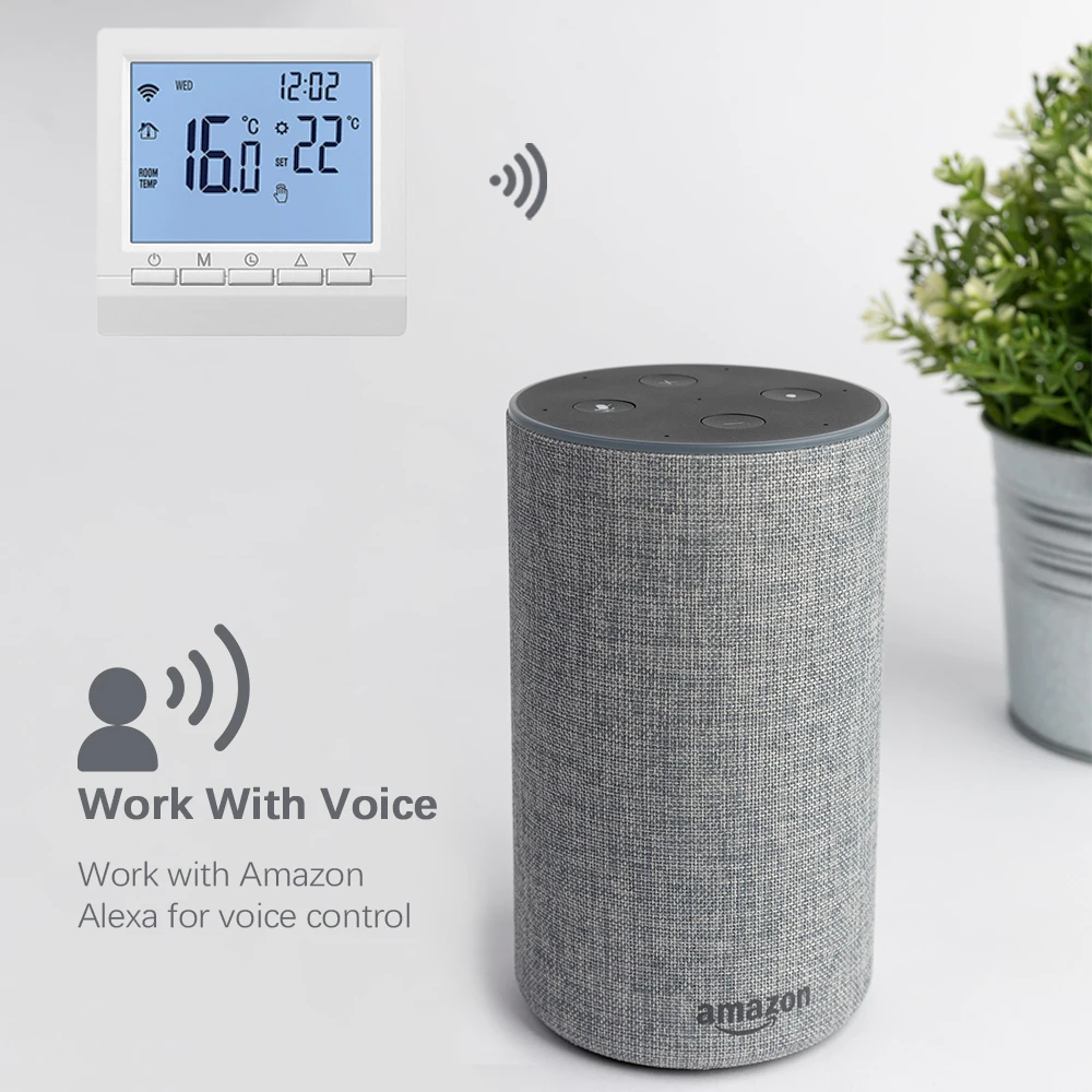 Умный термостат с Wi-Fi для подогрева пола, контроллер температуры воды, Электрический Газовый Бойлер с управлением через приложение Tuya, 3 а/16 ...