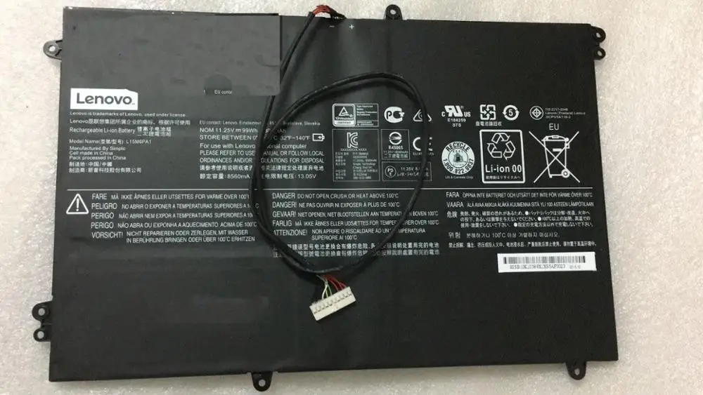 New Genuine Battery for LENOVO 080-513-0880, 3ICP5/54/116-2, L15M6PA1, PP32AT114-1, SB10K10389 11.25V 8800mAh