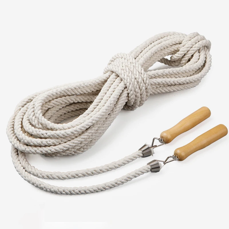 3-20m Wood Grip Handle Skipping Rope Adult Outdoor Sports  Fitness Training Jumping Rope Multi-person Group Skip Rope Equipments