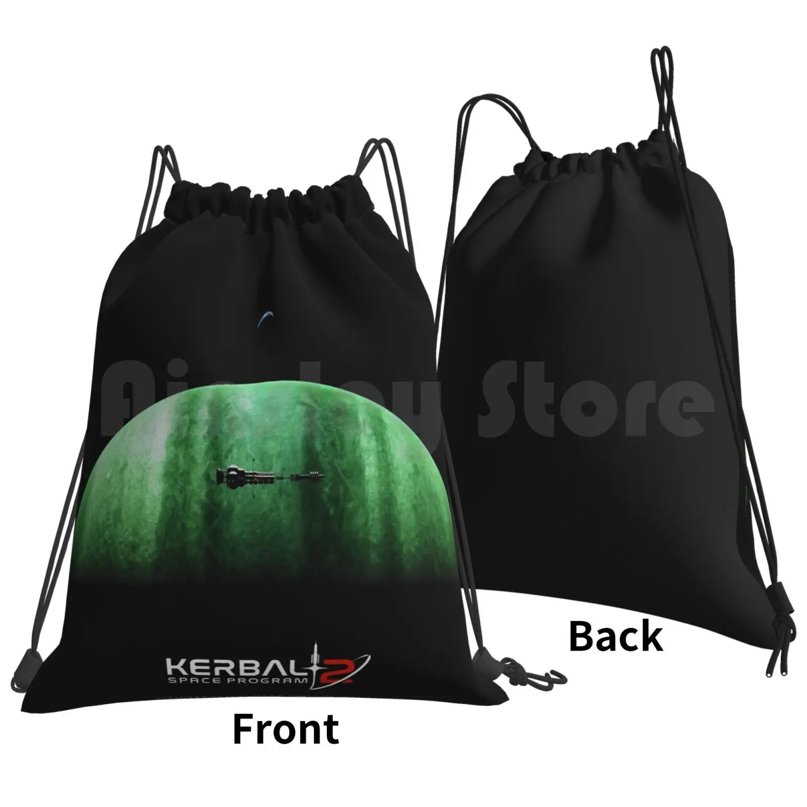 Kerbnaut Space Program Poster Backpack Drawstring Bags Gym Bag Waterproof Program Program 2 Program Gameplay Space