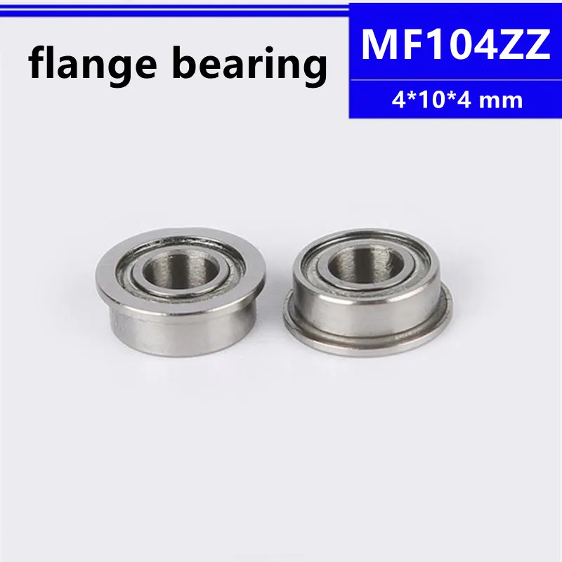 Flanged bearing MF104ZZ 4*10*4mm LF1040ZZ flange deep groove ball bearing 4x10x4 mm MF104Z
