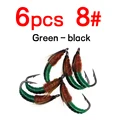 6pcs size 8 green