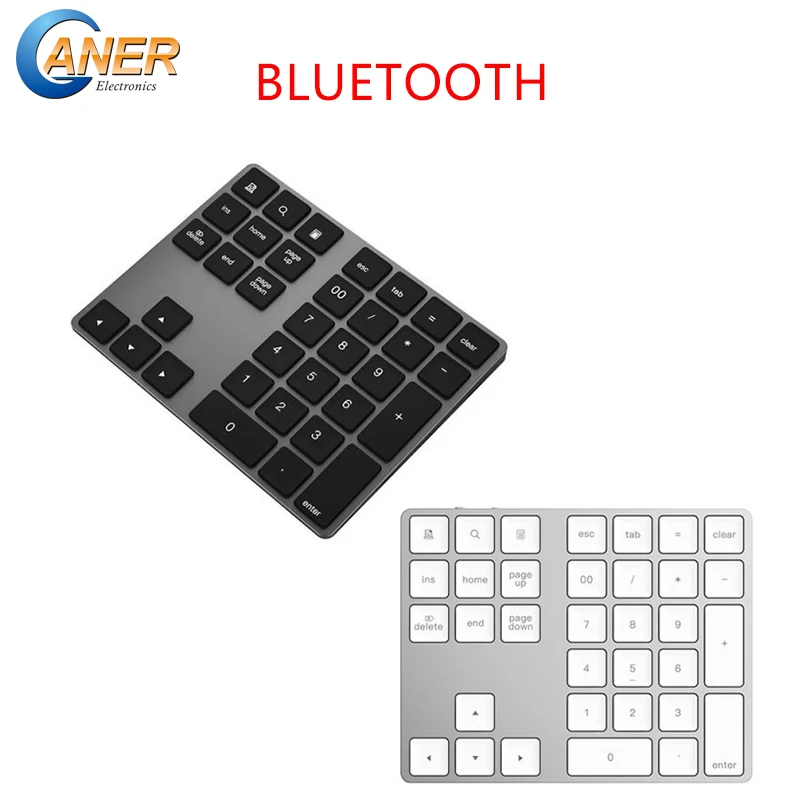 

34 Keys Bluetooth Wireless Numeric Keypad Mini Numpad with More Function Keys Digital Keyboard For PC Macbook Number Pad Mini