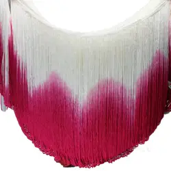 10 Yds Diy Dress Accessories Latin Tassel Dip Dye Ombre Fringe Tassel Gradient Loop Bottom Latin Trimmings 30CM Long