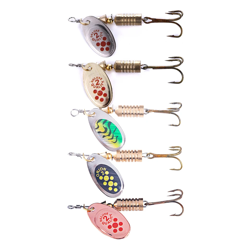 6.7CM 7.3G cucchiaio da pesca Spinner esca rotante in metallo Treble Hook trota cucchiaio da pesca esche attrezzatura