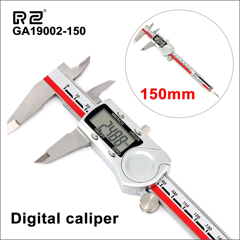 

RZ Vernier Caliper Metal Electronic Digital Caliper Stainless Steel Tracing Handheld 0-150mm Vernier Caliper Measuring Tools