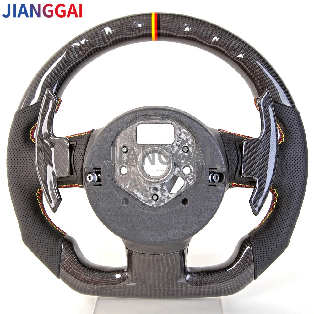 Customized Carbon Fiber Steering Wheel Sport Wheel Fit For Audi R8 TTS TT LED 2007 2008 2009 2010 2011 2012 2013-2016 models