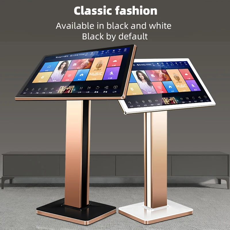 Máquina de karaoke con pantalla capacitiva de 22 pulgadas, juego de KTV familiar, HDD integrado de 8TB, juego completo con amplificador, micrófono y altavoces