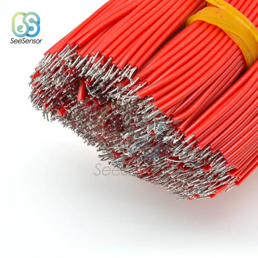 100 шт./лот 24AWG 8 см Луженая макетная плата PCB припой кабель Fly Jumper Wire оловянные провода 1007-24AWG соединительный провод