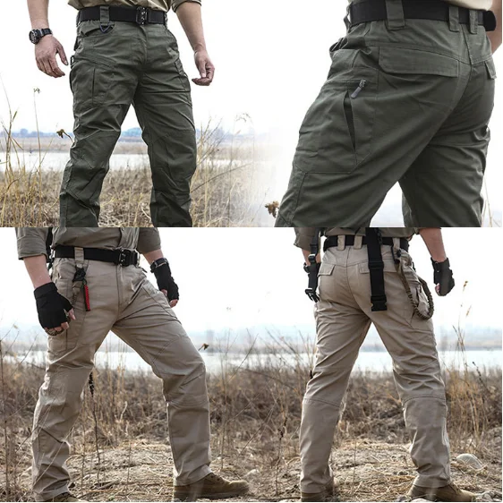 Calça tática impermeável masculina, calça de caminhada para trabalho militar, aventura, escalada, pesca, caça, carga, 2020