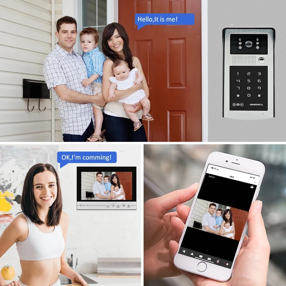 Wifi Smart 9 Inch Home Video Deurtelefoon Intercom Systeem Wachtwoord Unlock Hd Screen Intercom Systeem