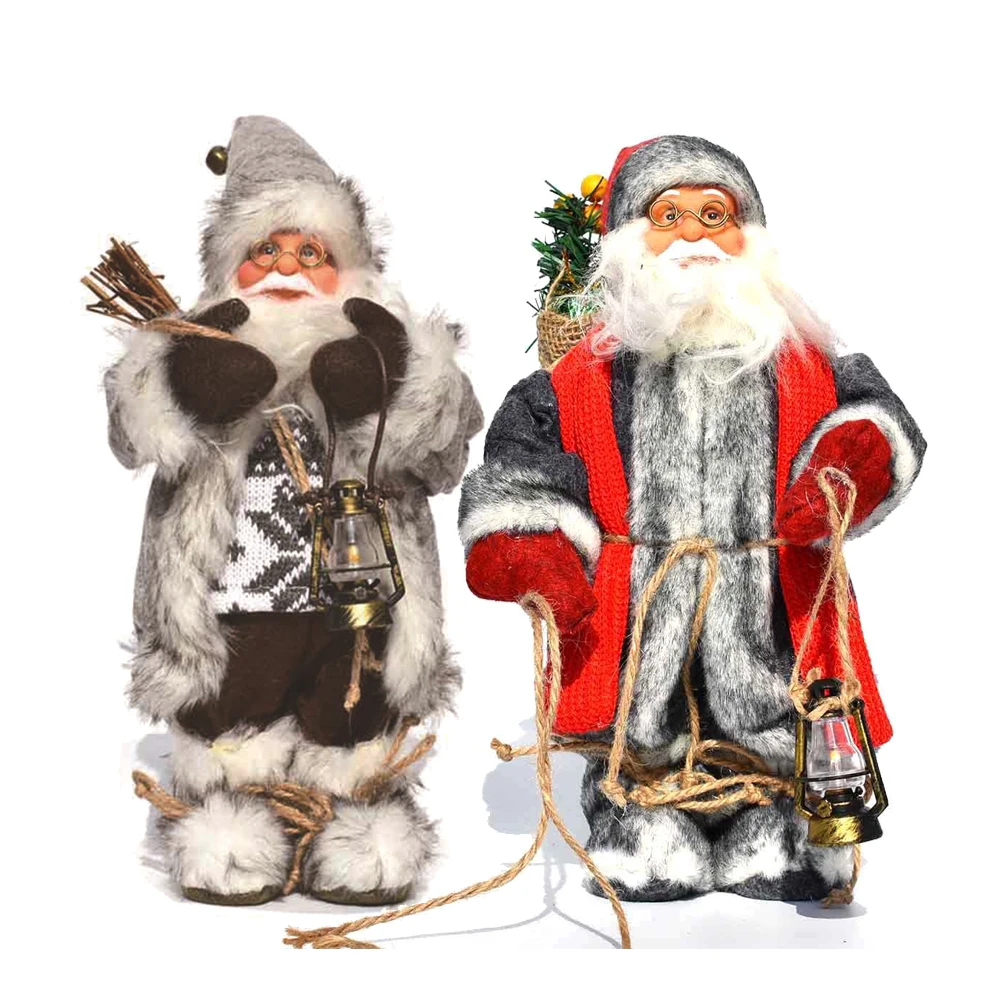 30cm Christmas Ornaments Happy New Year 2021 Santa Claus Doll Merry Christmas Decorations for Home Decor Children's Gifts Natal