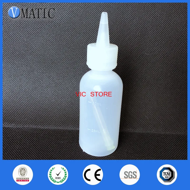 Free Shipping 10 Pcs 50ml Alcohol Rosin Colophony Oil Fluid Glue Dispensing Bottles With Head Needle