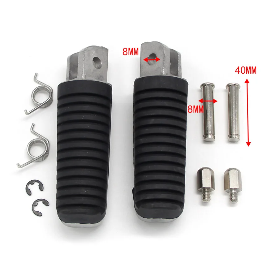 Motorcycle Footrests Foot pegs Front For Yamaha XJR400 XVS950CU XV1700PC FJ1200 FZX750 SRV250  FZ400 FZR6 FZS600 FZS1000 FZX250