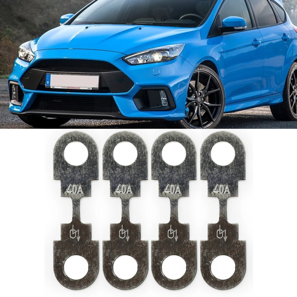 Universal 4pcs 40A Car Automotive Flat Metal Strip Link Fuses 40 Amp Non-Housed Fuse Strips for VW for Audi for SEAT for Skod