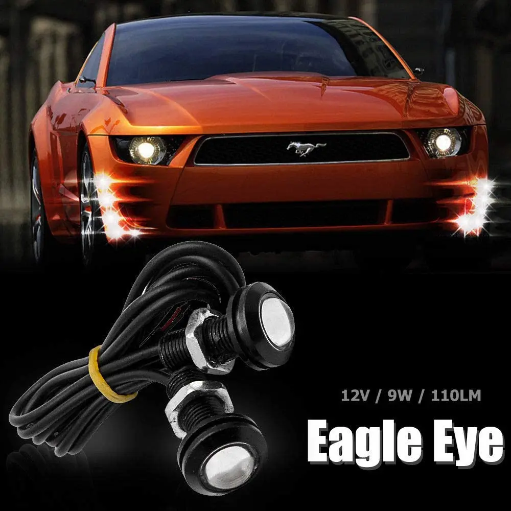 2PCS Led DRL Eagle Eyes 20mm*11mm Waterproof Led Daytime Running Lights Car Styling Auto Parking Reverse Brake Fog Lamps
