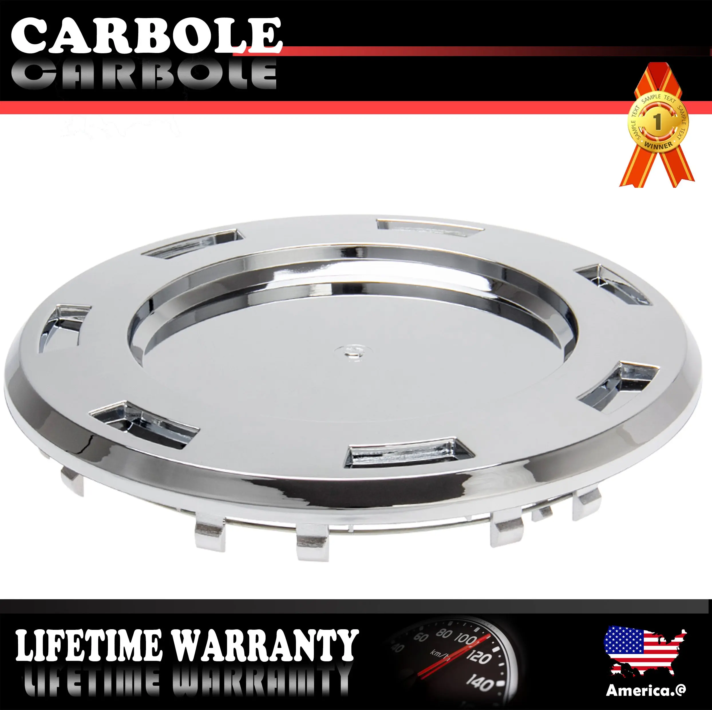 Chrome Plain Crest Cadillac Escalade Wheel Center Cap Hub 7 Spoke 8” Diameter