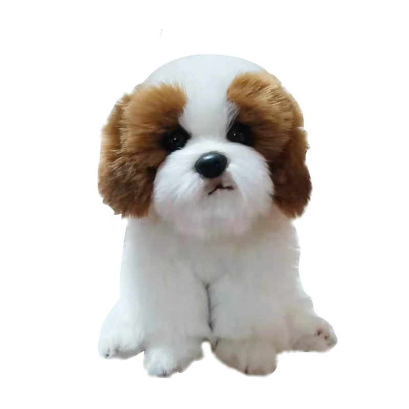 

Dorimytrader Quality Soft Animal Lying Poodle Plush Toy Pet Animals Squatting Dog Pekingese Dogs Doll Kids Gift Car Decoration