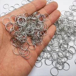 100PC 11mm attrezzi da pesca anello d'argento connettore lampadario parti catena appesa pendente di cristallo gioielli portachiavi accessori