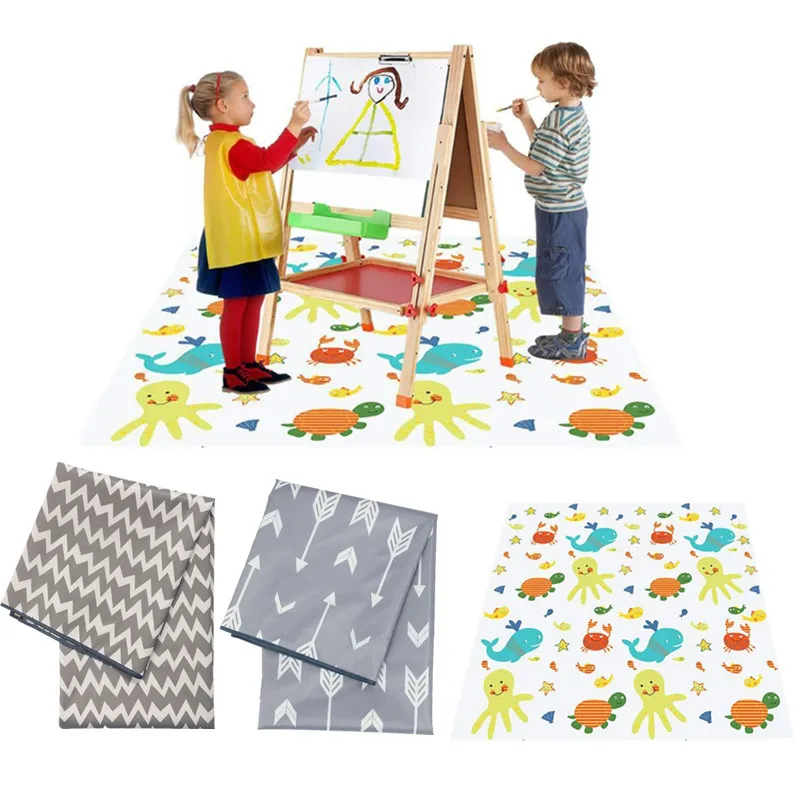 Hohe Stuhl Splash Matte Boden Protector Nicht Slip Wasserdichte Baby Essen Spielen Matte Kinder Entwicklung Matte