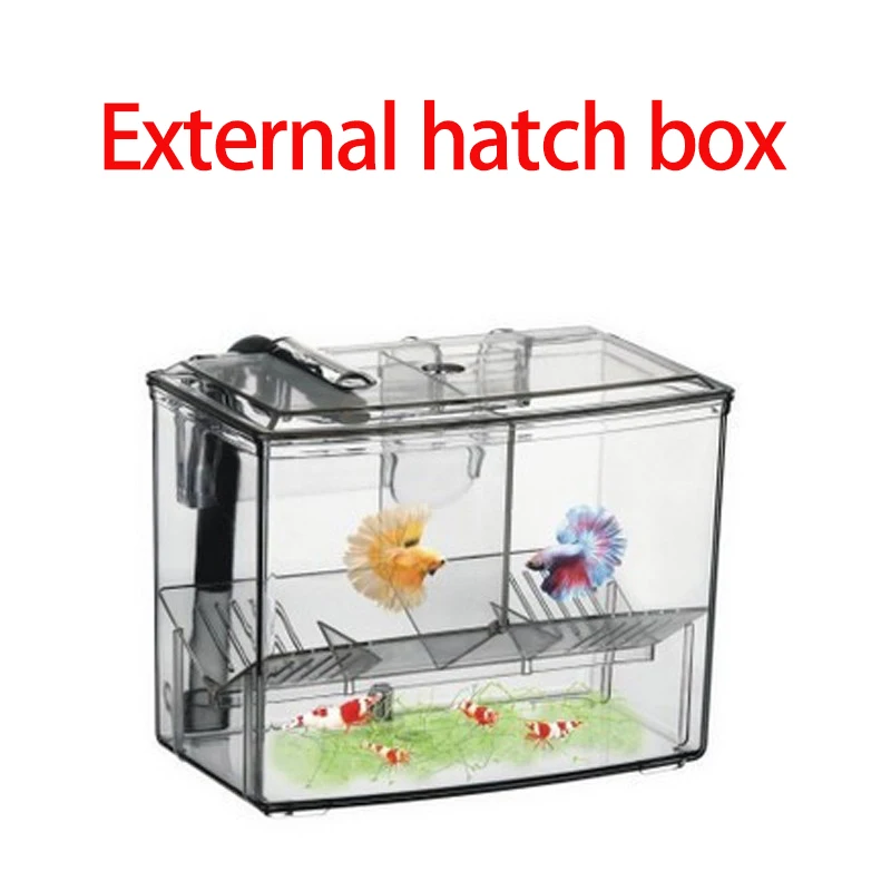 Arcylic Breeding Box Baby Fish Hatch Separation Box Fish Aquarium Small Fish Sick Fish Air Pump Improve Hang On Breeding Box