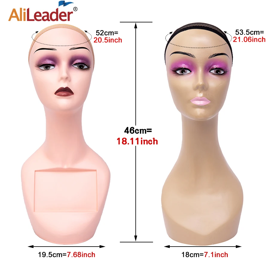 Mannequin Head Without Shoulders Female Head Model Manikin Mannequin Wig Scarf Glasses Hat Cap Display Wig Stand Head Doll Head