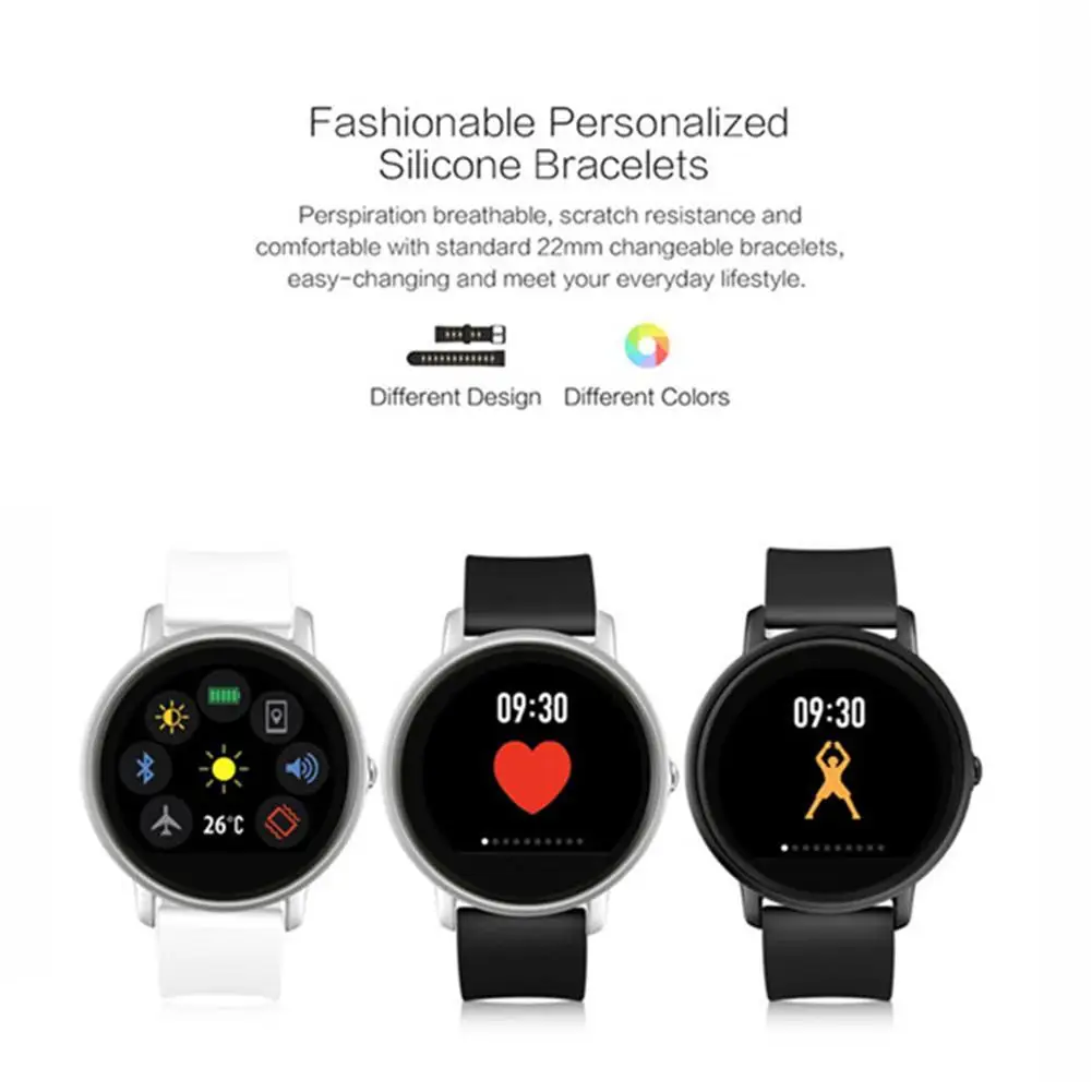 Smart Watch Fitness Tracker Heart Rate Monitor Remote Music Control Handsfree Calls for iOS Android Mobile Phones