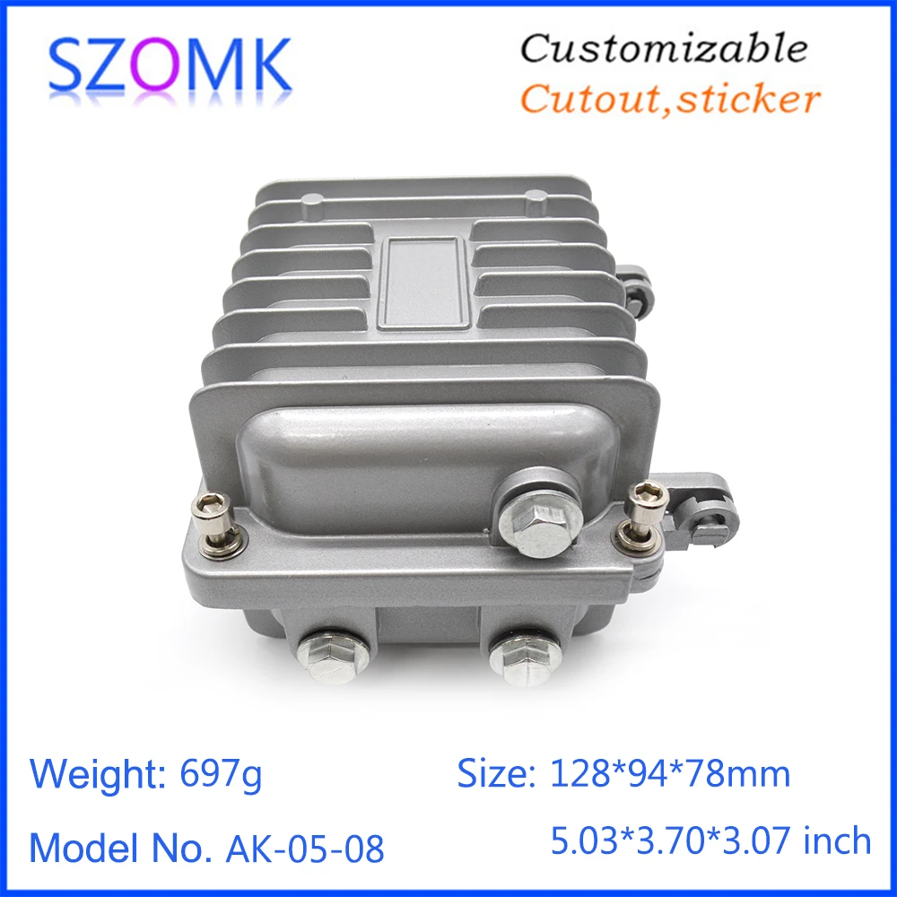 128*94*78mm custom aluminium electronics enclosure amplifier die cast aluminum case IP67 signal project housing box