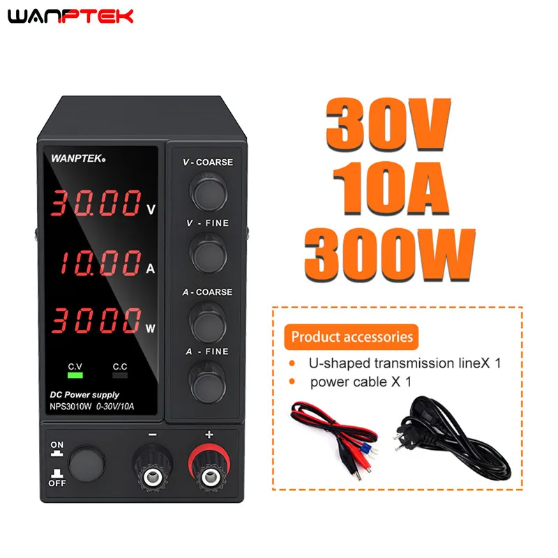 Wanptek Adjustable DC Laboratory 30V 10A Lab Power Supply Adjustable 60V 5A Voltage Regulator Stabilizer Switching Power Supply