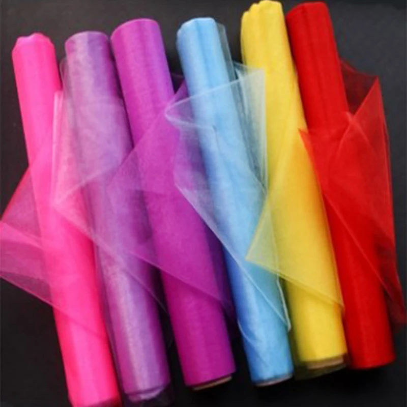 ¡Barato! 5m/10m tela de rollo de tul de Organza de cristal transparente para drapeado ceremonia de boda fiesta decoración del hogar arco de flores de boda 6z