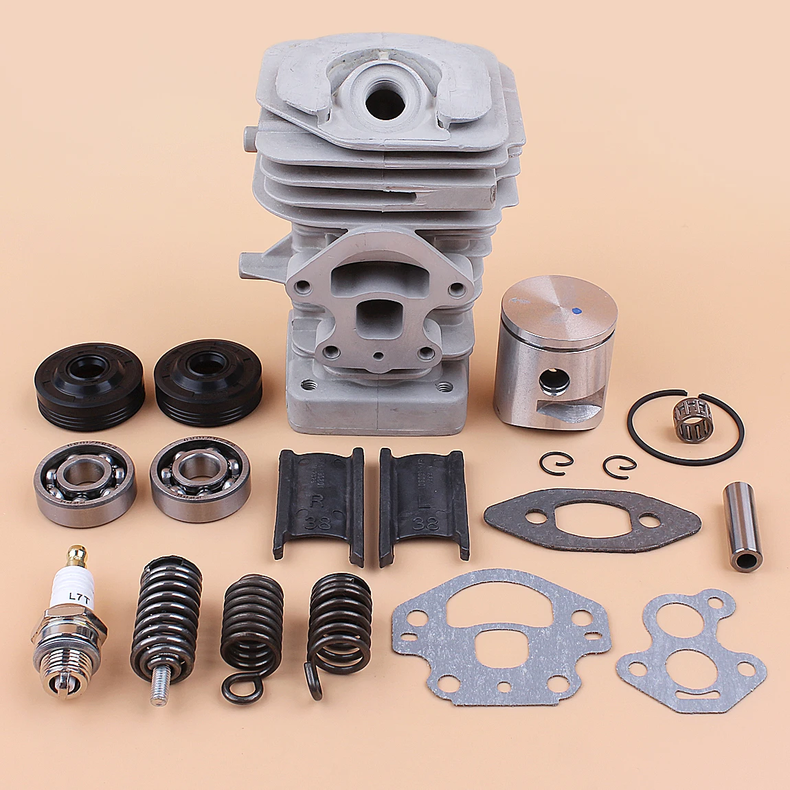 39mm-cylinder-piston-kit-for-husqvarna-240-235-236-crank-bearing-oil-seal-gasket-buffer-bearing-chainsaw-spare-part