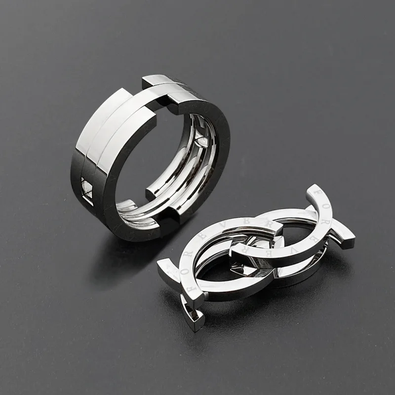 Fashionable Stainless Steel Couple Gift Transformable Dual Purpose Ring Hot Sale Wholesale