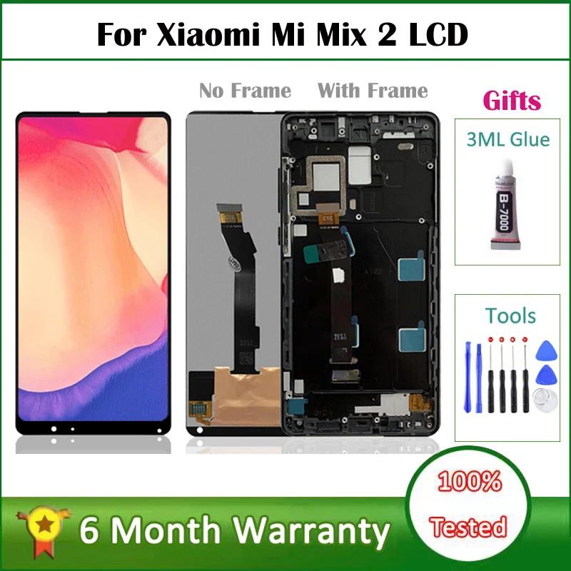 

5.99" For Xiaomi MI Mix 2 LCD Display Touch Screen Digitizer with Frame For Xiaomi Mix 2 Display For MI MIX2 LCD Replacement